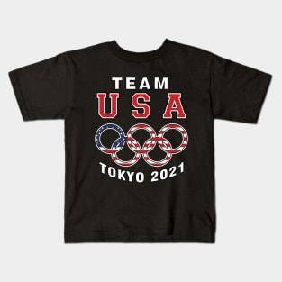 Team USA T-Shirt - Tokyo Olympics 2021 - Tokyo   Olympics 2021 Team USA Kids T-Shirt